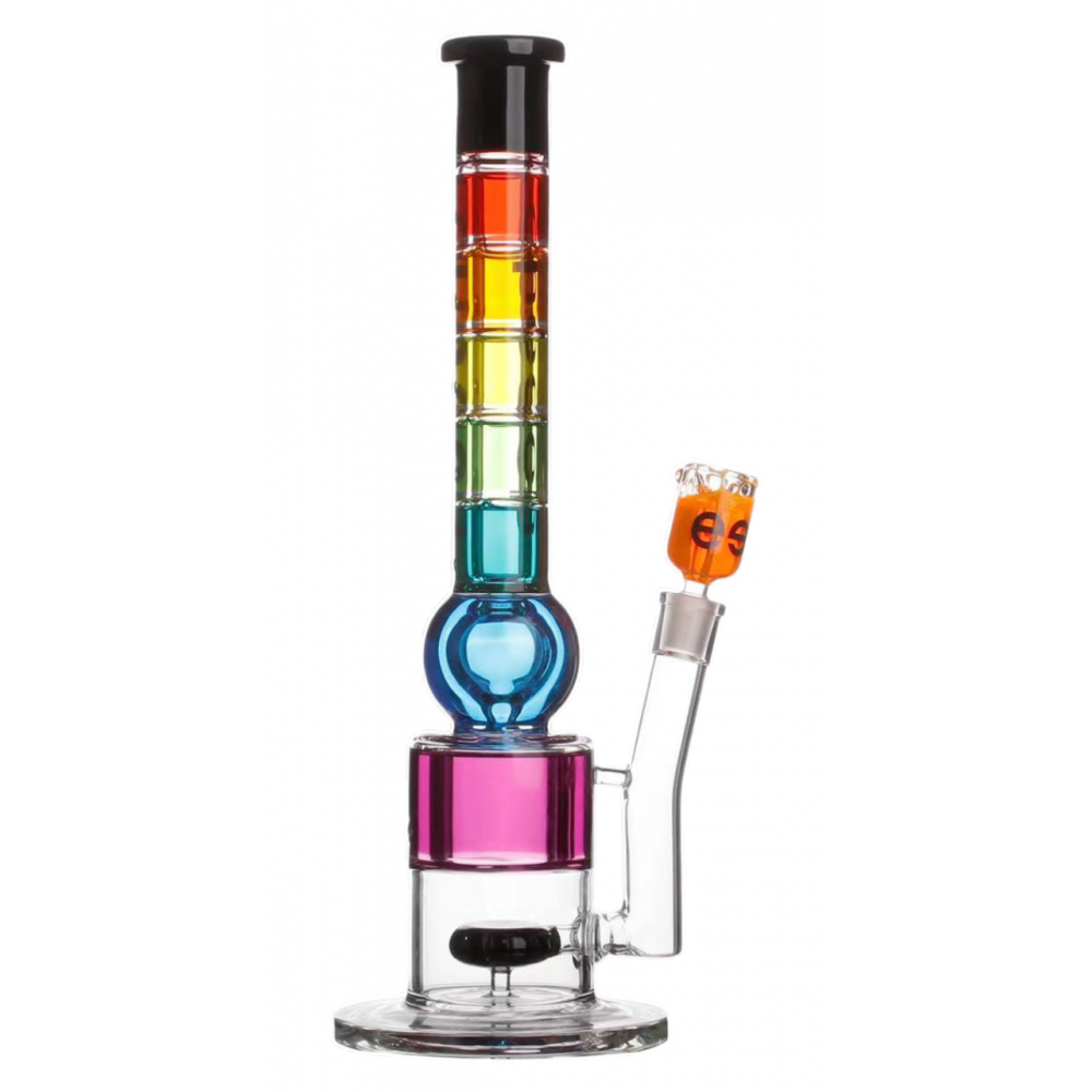 Buy 16" Cheech Glass Rainbow Glycerin Neck Multi Perc Water Pipe Rig